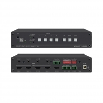VS-411UHD Коммутатор 4х1 HDMI и аналогового аудио с автоматическим переключением; коммутация по наличию сигнала, поддержка 4K, Step-In, эмбеддирование/деэмбеддирование аудио