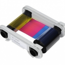 R7H006NAA  Полупанельная полноцветная лента Evolis YMCKO-KO с дополнительными чёрной и прозрачной панелями 250 отпечатков