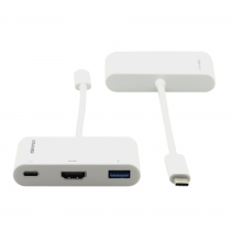 ADC-U31C/M2 Переходник USB 3.1 тип C вилка на HDMI розетку, USB 3.0 розетку и розетку USB 3.1 Type-C для зарядки мобильных устройств